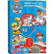 Livro Patrulha Canina Meu Kit Scrapbook 60 Páginas com Adesivos e Fita Washi