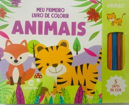 Livro - Pop meu primeiro livro de colorir com lapis - Animais