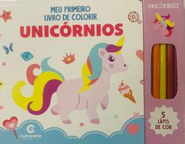 Livro - Pop meu primeiro livro de colorir com lápis - Unicornios