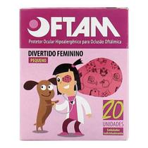 Livro Protetor Ocular Pequeno Oftam Rosa Divertido Feminino