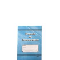 Livro protocolo de correspondencia 100 fls marca -pagina brasil