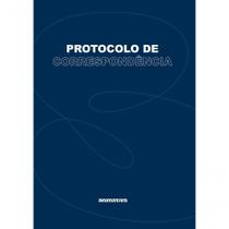 Livro Protocolo de Correspondencia Azul 104 Folhas 22.5x16x1cm 01 Unidade Azul
