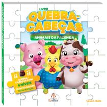 Livro quebra-cabeça grande - animais da fazenda - Blu Editora
