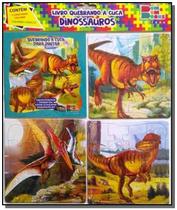 Livro quebrando a cuca - dinossauros - 2 - contem 1 livro para colorir+3 quebra-cabeças - BOM BOM BOOKS