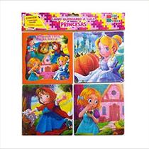 Livro quebrando a cuca - princesas - 3 - contem 1 livro para colorir+3 quebra-cabeças - BOM BOM BOOKS
