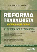 Livro - Reforma trabalhista: Entenda o que mudou: CLT comparada e comentada - 2ª edição de 2018