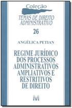 Livro - Regime jurídico dos processos administrativos ampliativos e restritivos de direito - 1 ed./2011