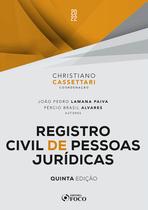 Livro - REGISTRO CIVIL DE PESSOAS JURÍDICAS - 5ª ED - 2022