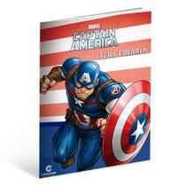 Livro Revista Ler e Colorir Marvel - Capitão América