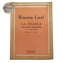 Livro rossini liszt la danza tarantela napolitana n 9 de soirees musicales para piano (estoque antigo)