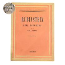 Livro rubinstein seis estudios op. 23 para piano tagliapietra (estoque antigo)