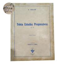 Livro s. heller trinta estudos progressivos op. 46 para piano rev. souza lima (estoque antigo)