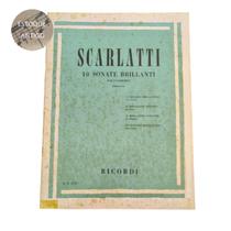Livro scarlatti 10 sonate brillanti per pianoforte montani (estoque antigo)