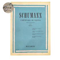Livro schumann carnevale di vienna per pianoforte op 26 buonomici ricordi (estoque antigo)