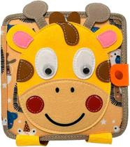 Livro Sensorial de Feltro Montessori Busy Book Aprender Educacional Motora Prática para as Crianças