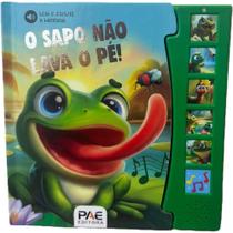 Livro Sonoro o Sapo Não Lava o PÉ 19X19,5CM com 12 Páginas Livro Sonoro o Sapo Não Lava o PÉ 19X19,5CM com 12 Páginas