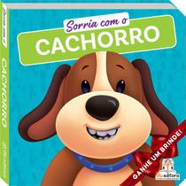 Livro Sorria com o Cachorro Blu Crianças Filhos Infantil Desenho História Brincar Pintar - Atividade Educativo Amigo