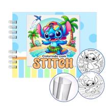 Livro Stitch de colorir com 50 desenhos estilo Bobbie Goods 180g