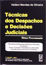 Livro - Técnicas dos despachos e decisões judiciais