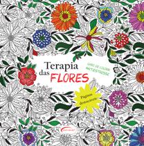 Livro - Terapia das Flores - Livro de Colorir antiestresse