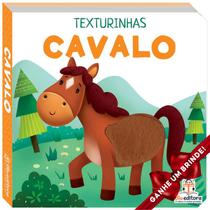 Livro Texturinhas: Cavalo e amigos Blu Crianças Filhos Infantil Desenho História Brincar Pintar - Atividade Educativo Amigo