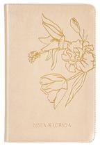 Livro - The Purpose Book: Bíblia Sagrada, A21, Capa luxo bege, Flores Livro - The Purpose Book: Bíblia Sagrada, A21, Capa luxo bege, Flores