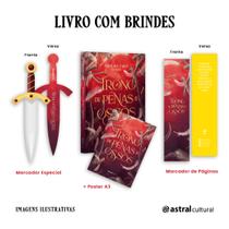 Livro - Trono de penas e ossos + pôster + marcador