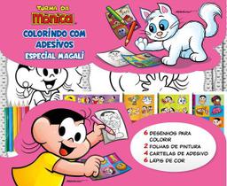Livro - Turma Da Mônica Colorindo com Adesivos Especial - Magali