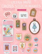 Livro Tuva Publishing Ultra Mini Cross Stitch com mais de 100 motivos