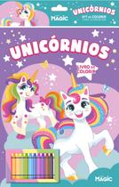 Livro - Unicórnios - Kit de Colorir com Giz de Cera