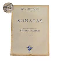 Livro w. a. mozart sonatas revistas e colecionadas por heinrich germer 1 volume (estoque antigo)
