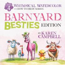 Livro Whimsical Watercolors and How to Draw, série 4 Barnyard