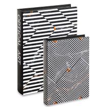 Livros-caixas preto e branco (kit com 2)
