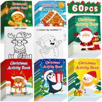 Livros de atividades de Natal Winrain 60PCS para lembrancinhas de festa para crianças