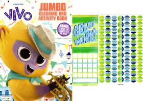 Livros de colorir e atividades Vivo Jumbo com adesivos de prêmios