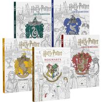 Livros De Colorir Oficial Harry Potter Coleção em 5 Volumes Casas De Hogwards Grifinória Lufa-Lufa Sonserina Hogwarts e
