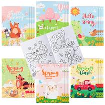 Livros de colorir WATINC Spring para crianças, 24 unidades com 6 capas Livros de colorir WATINC Spring para crianças, 24 unidades com 6 capas
