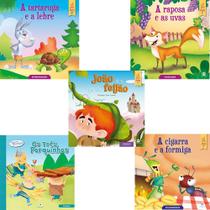Livros de contos com fabulás infantis kit com 5 und