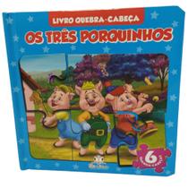 Livros de Quebra Cabeça: Os Três Porquinhos - Blu Editora - Livros Infantis - Livros Educativos