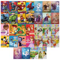 Livros infantis - 32 livros de histórias, atividades e colorir (Marvel, Disney, Frozen, Bíblia)