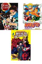 Livros Kit Mais Vendidos De Mangás Naruto, Demon Slayer, My Hero Academy