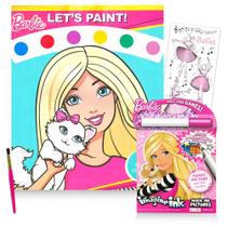 Livros para colorir Activity Super Set Barbie com tinta e tinta