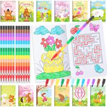 Livros para colorir BenLouis 24 Spring w/ 24 Stacking Crayons Kids
