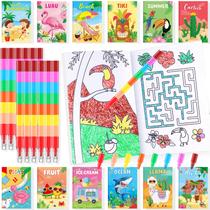 Livros para colorir BenLouis 24 Summer w/ 24 Stacking Crayons Kids
