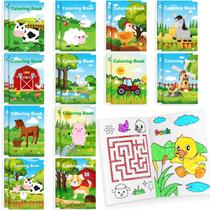 Livros para colorir BenLouis Farm Animals Kids Party Favors x24