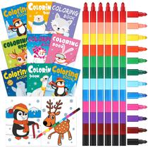 Livros para Colorir Funrous Winter - 24 Lápis de Cor Empilháveis