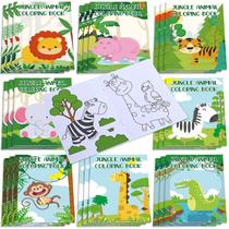 Livros para colorir Honoson Jungle Safari Animals Kids 24 unidades