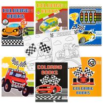 Livros para colorir JAPBOR Race Car Party Kids 24 unidades com 6 capas