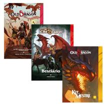 Livros RPG Old Dragon Livro Básico + Bestiário + Kit do Mestre - Redbox