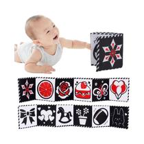 Livros Sensoriais De Tecido Montessori De Alto Contraste Com Animais Para Bebês De 0 a 36 Meses,